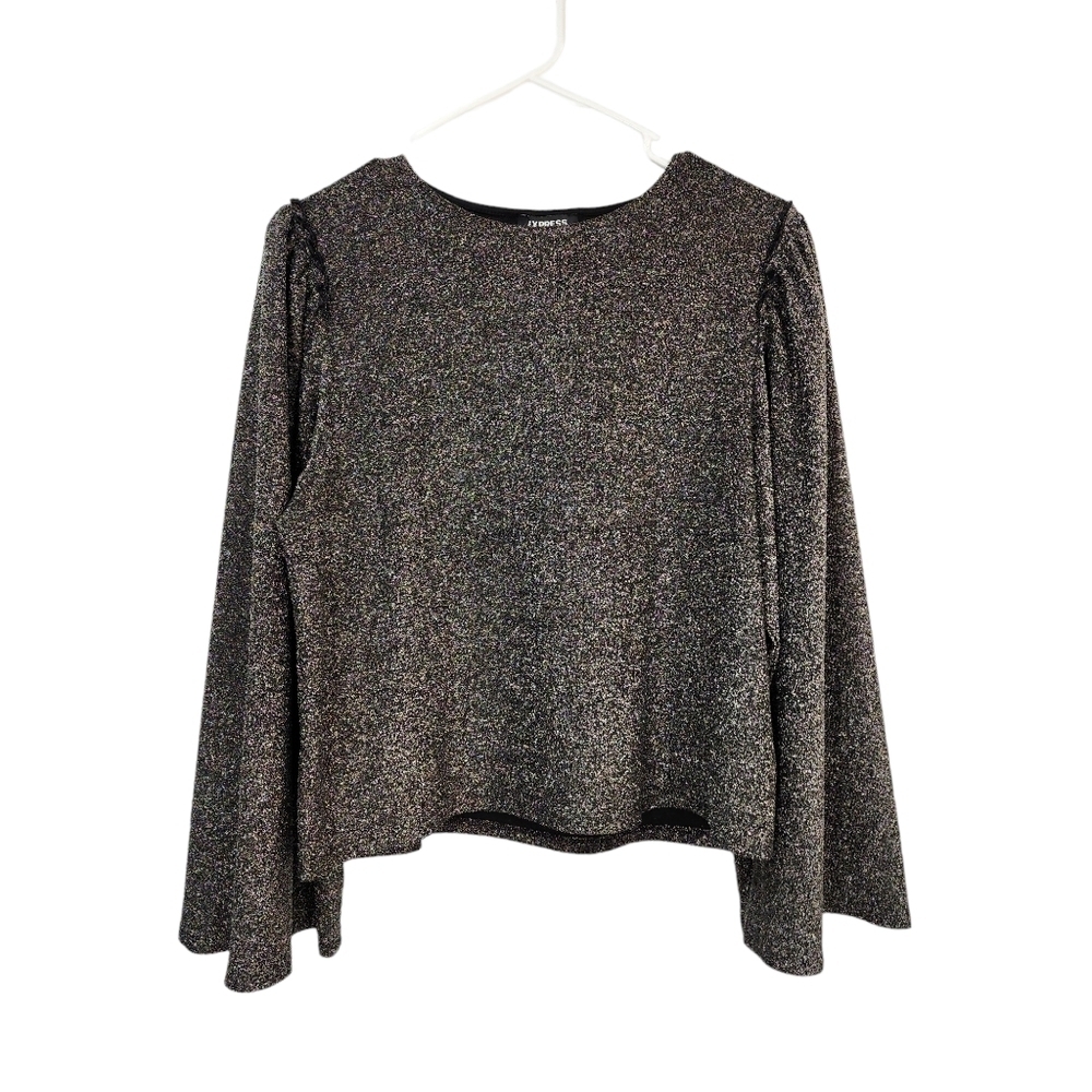 Express Women's Metallic Kimono Sleeve Top - M